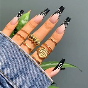 Long Coffin Fake Nail